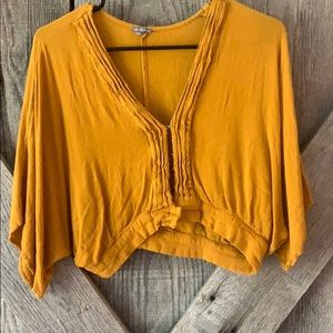 Yellow crop top